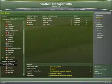 Football Manager 2007 (USA) screen shot game playing